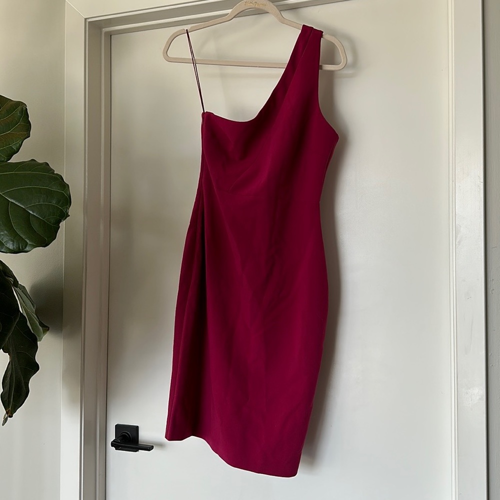 Likely magenta one shoulder dress, size 4